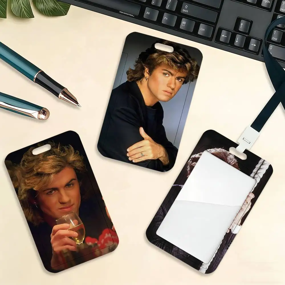 George Michael Singer Card Holder Cardcase Bank Credit Student ID Subway Work Permit Badge Holder Door Card