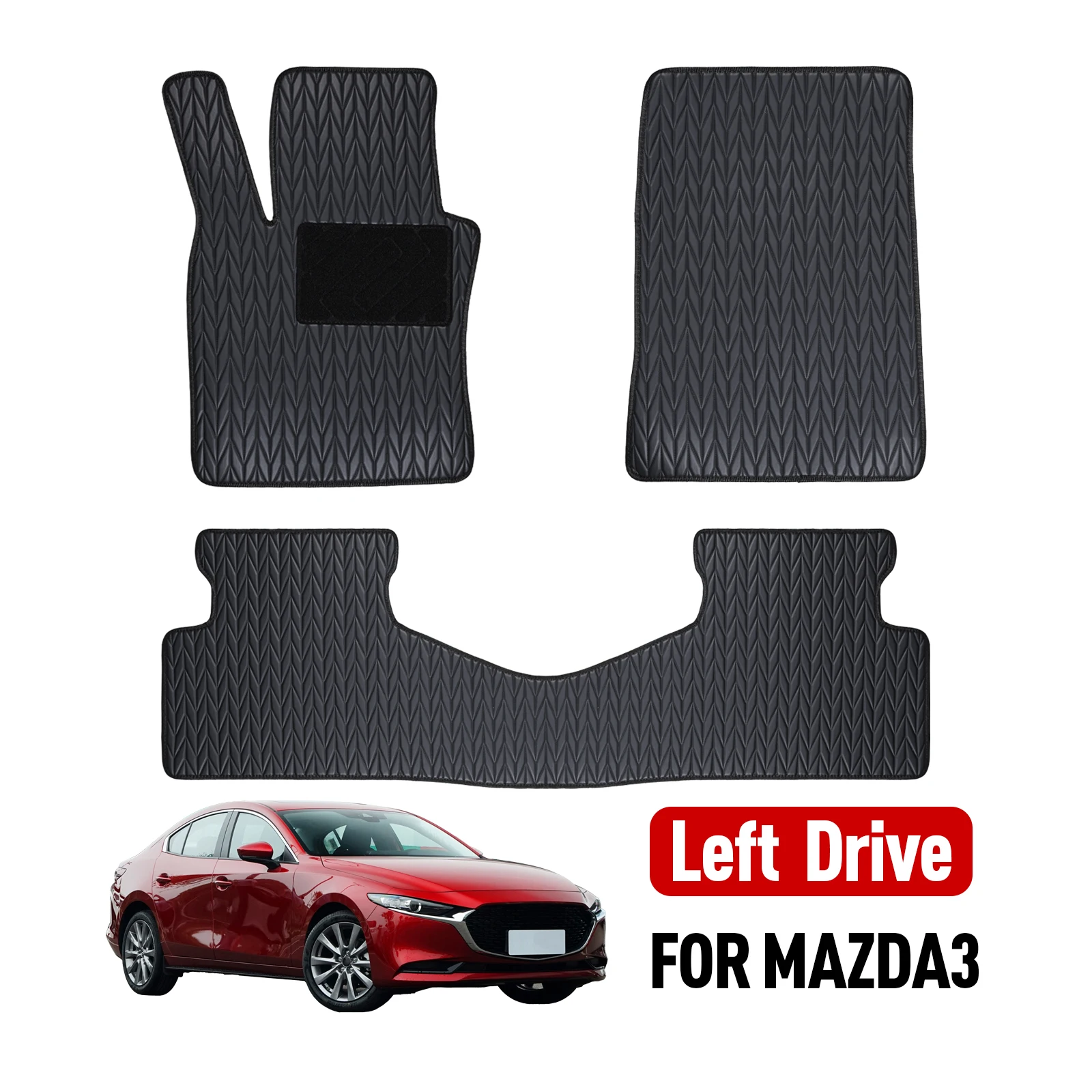 Mazda 3,2019, 2018, 2019, 2020, 2021, 2022用のカスタムカーフロアマット