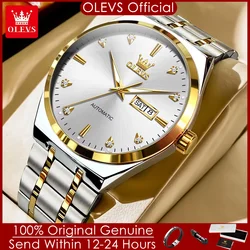 OLEVS 9811 New Original Automatic Man Watch Fashion Luxury Classic Dual Calendar Waterproof Luminous Men's Mechanical Wristwatch