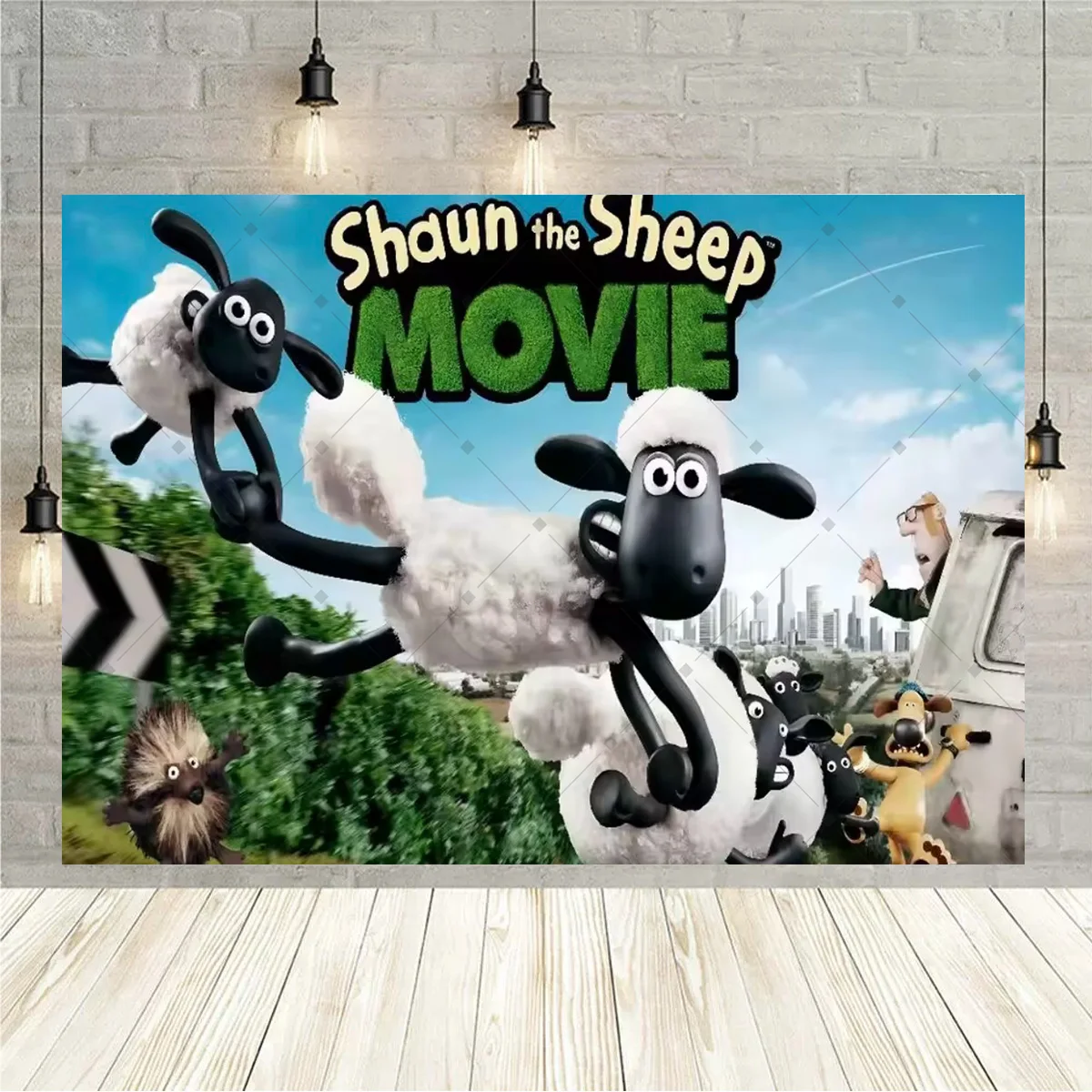 الأغنام فيلم حفلة عيد ميلاد ديكور خلفية ملصق الطفل المعمودية كعكة ديكور للطاولات لوازم الحفلات التصوير الدعائم الاطفال هدية
