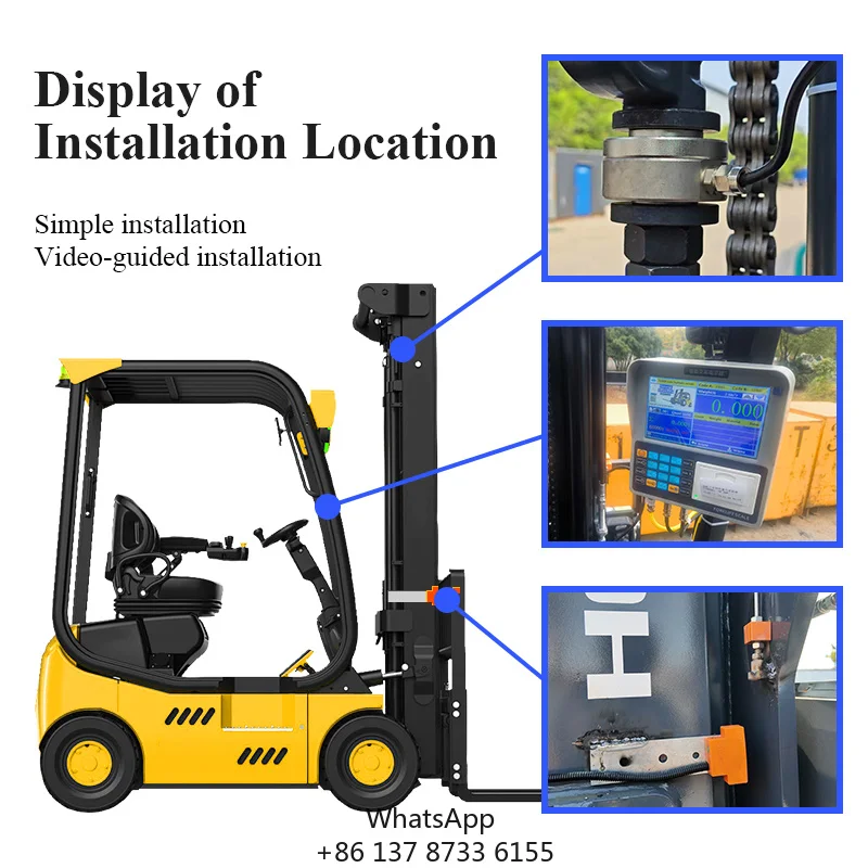 PSD5000 6 Ton Anti-overload Diesel Forklift Electronic Scale With LCD Display ABS Material OEM Customizable And Data Logging
