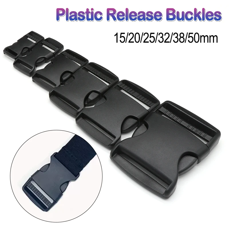 2/5/10pcs  Adjustable Belt Buckles 15/20/25/32/38/50mm Plastic Dual Side Release Buckles Backpack Belt Bag Parts Strap Webbing