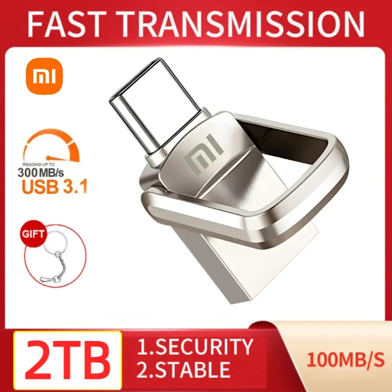 Xiaomi Usb 3.0 Flash Drives High Speed Metal Pendrive 512GB 256GB Portable Usb Drive Waterproof Memoria Usb Flash Disk