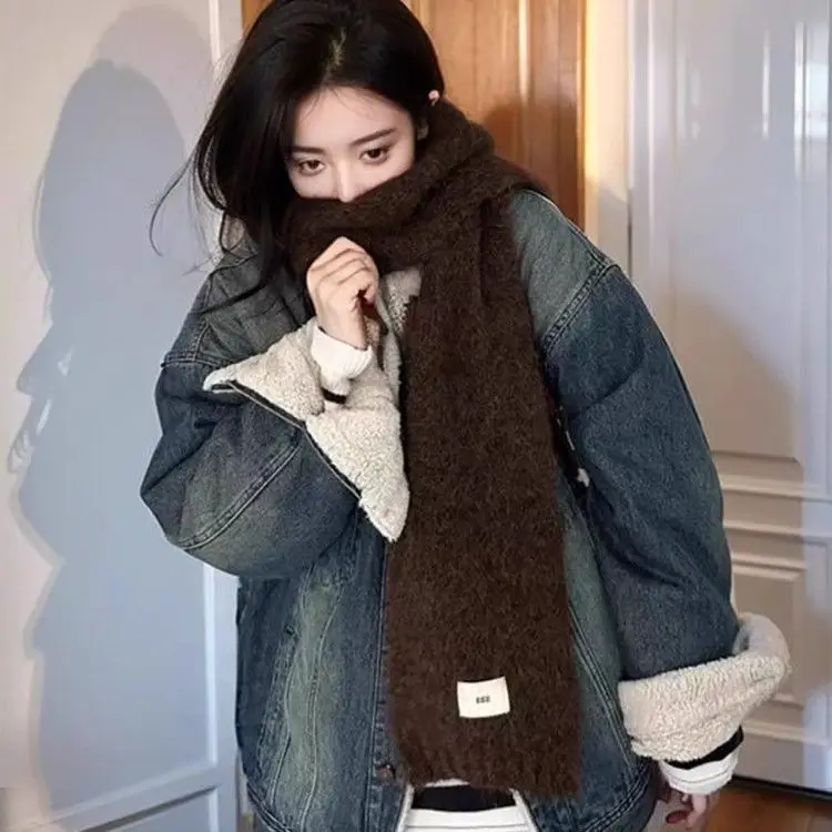 

Джинсовые пальто для девочек, меховые плюшевые женские осенние ранние зимние дышащие облегающие минималистичные уличные трендовые куртки против морщин