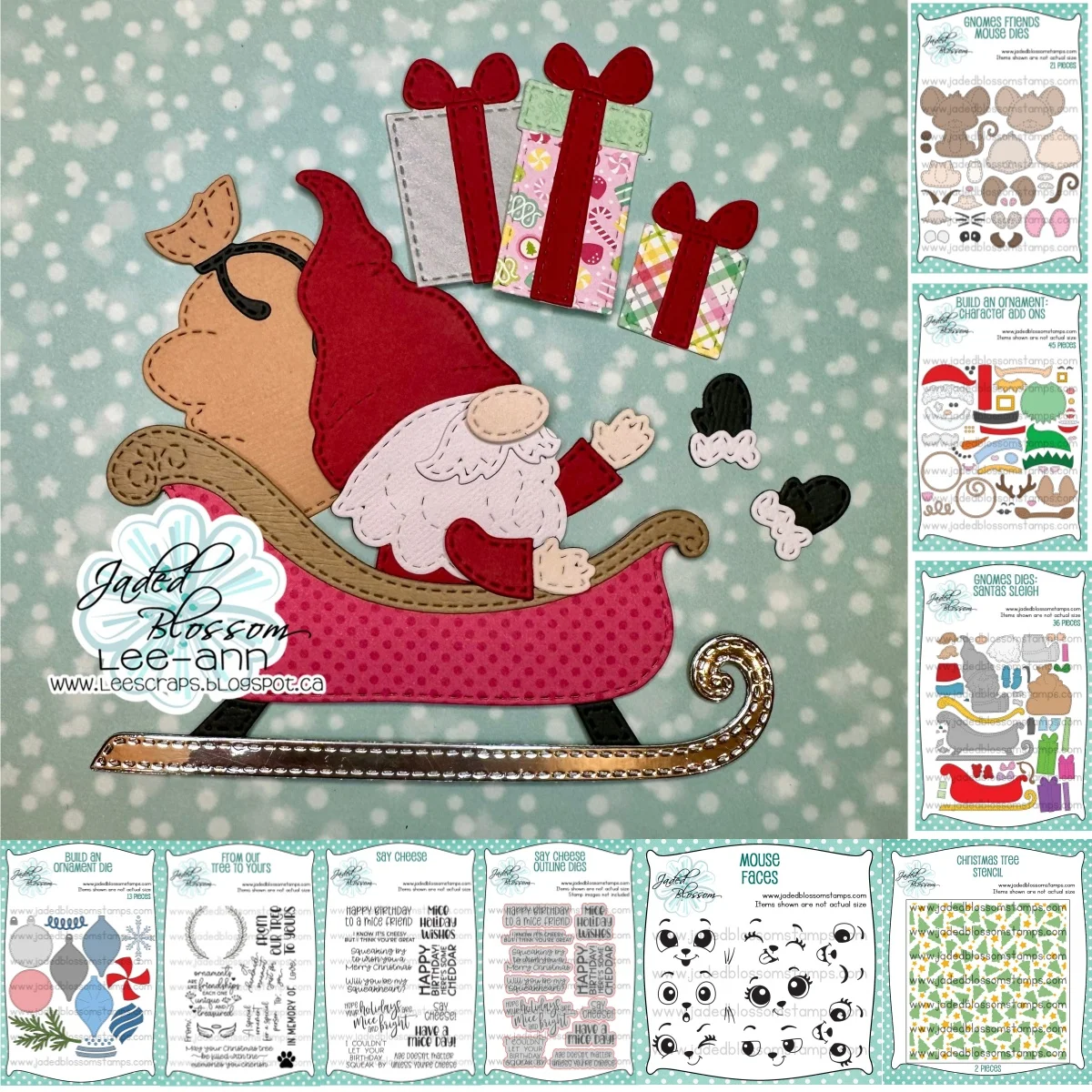 Troqueles de corte de Metal para árbol de Navidad, trineo, ratón, queso, sellos transparentes, plantilla para decoración DIY, álbum de tarjetas de papel para álbum de recortes