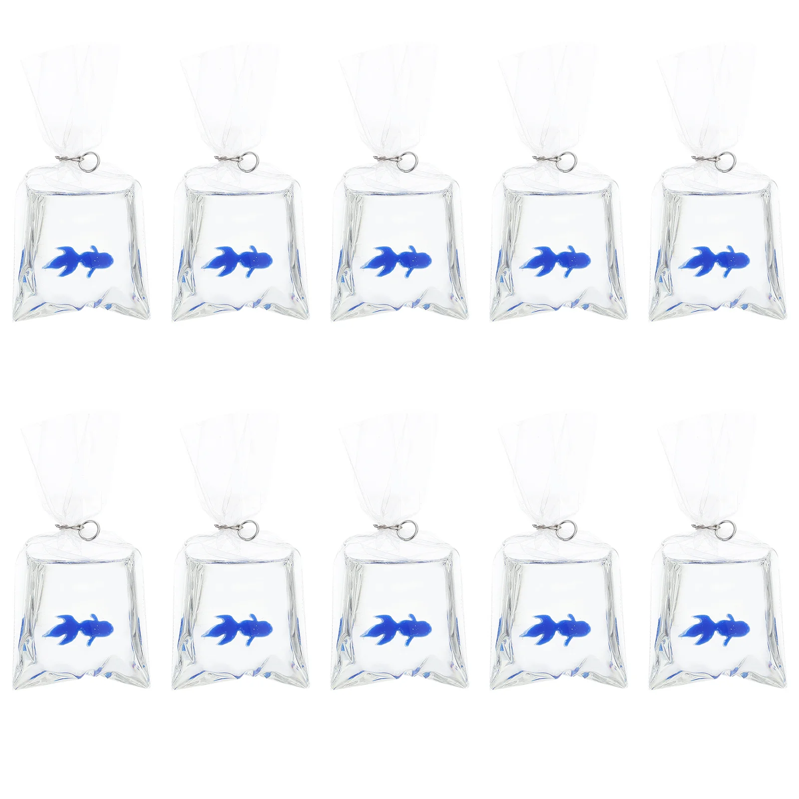 

10 Pcs Keychain Charms Goldfish Hanging Decoration Jewelry Bag Pendant for Making