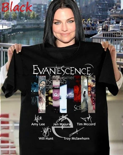 New Evanescence Rock Band Signature Fashion Short Sleeve Shirt