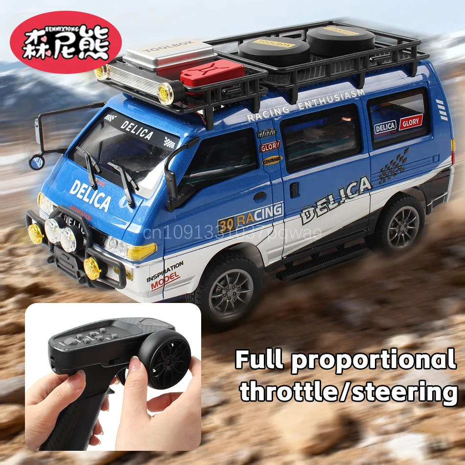 SENNIXIONG 1:24 télécommande tout-terrain VAN RV voiture modèle classique 2WD/4WD vitesse dérive contrôlable phare véhicule jouet cadeau