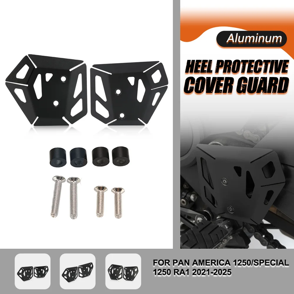 

Motorcycle Aluminum Heel Guard Left And Brake Cylinder Guard Set For Pan America 1250/Special 1250 RA1 2021 2022 2023 2024 2025