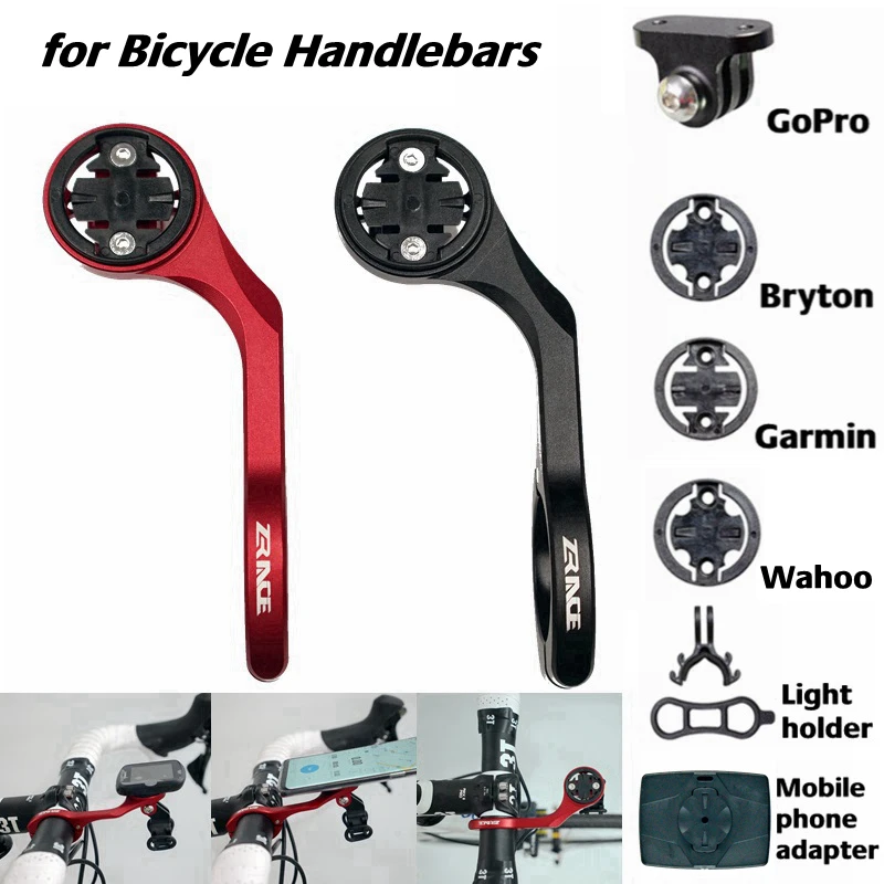 ZRACE Bicycle Computer Out front Mount Holder for integrated handbar/Stem/handbar,iGPSPORT / Garmin/Bryton/GoPro/Mobile phone