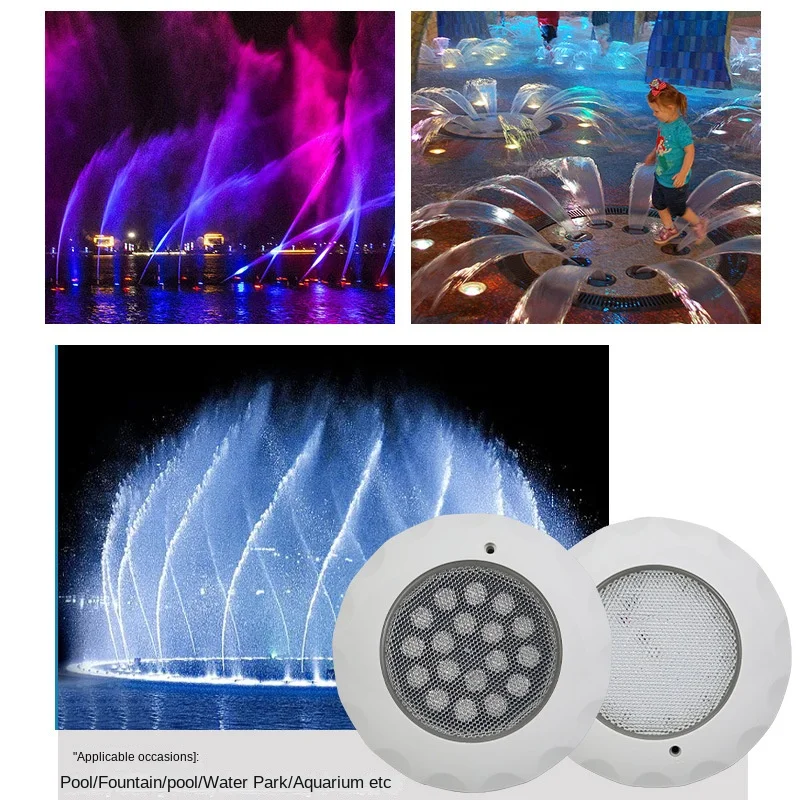 LED Swimming Pool Light With Remote Controller RGB Multi Color Outdoor LED Underwater IP68 Waterproof Lamp AC 12V