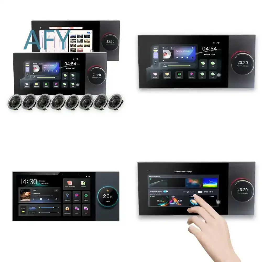 Tuya 10 Inch Screen Smart Home Zigbee Gateway for Music Panel with Built-in Amplifier for 8 Wire Speaker Smart Home Hub