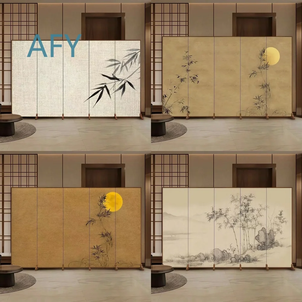 New Chinese Style Folding Screen Partition for Living Room Bedroom Office Hotel Home Decor Movable Three Dimensional Room