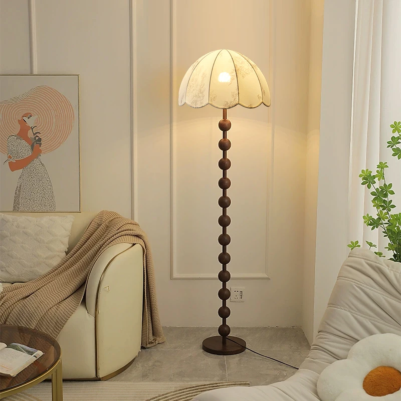 مصباح أرضي فرنسي لغرفة المعيشة، مصباح ديكور لغرفة النوم الصينية الجديدة