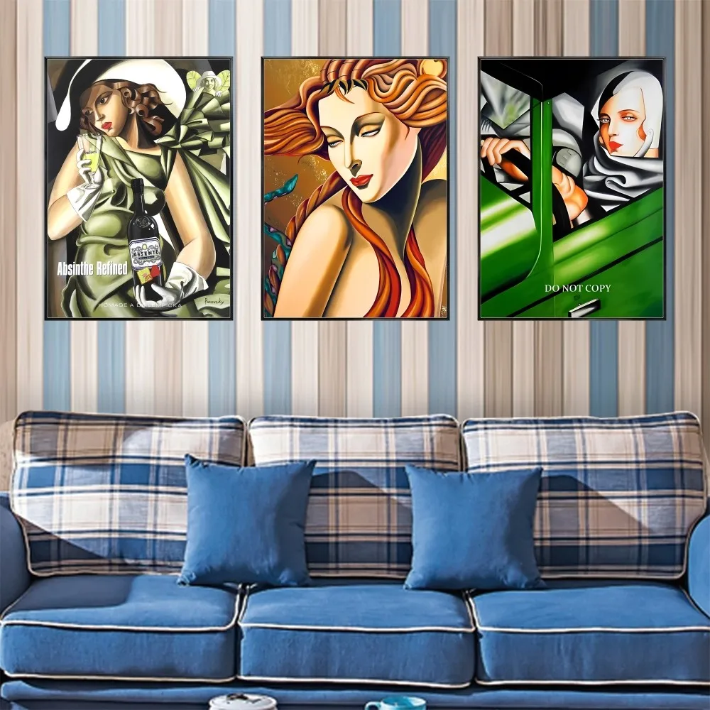 Tamara De Lempicka Artwork Poster Wall Art Home Decor Room Decor Digital Painting Living Room Restaurant Kitchen Art