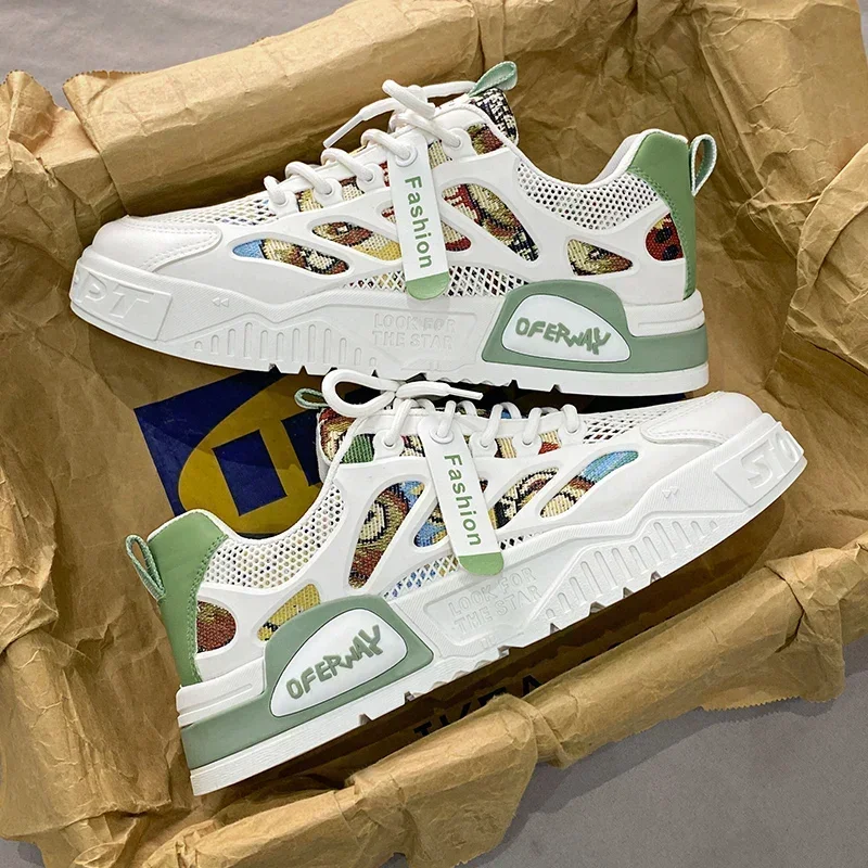 

Zapatillas Hombre 2024 - Luxury Chunky Sneakers para Skateboard, Tenis Masculino Respirable y Cómodo (Casual/Running)