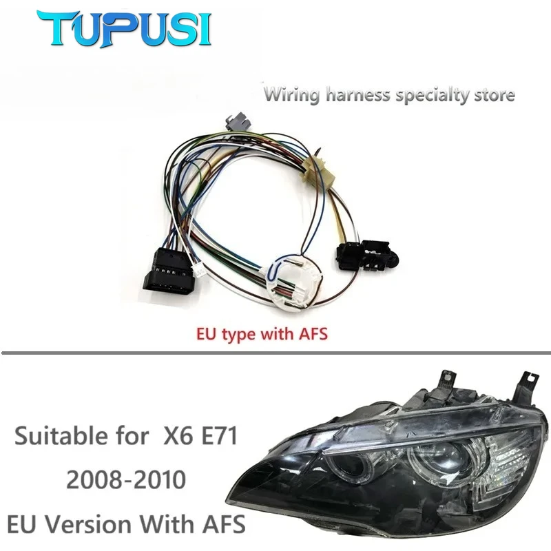 Suitable for BMW X6 E71 2008-2010 EU Version Xenon Headlight Wiring Harness Assembly Internal Wire Harness Plug with AFS