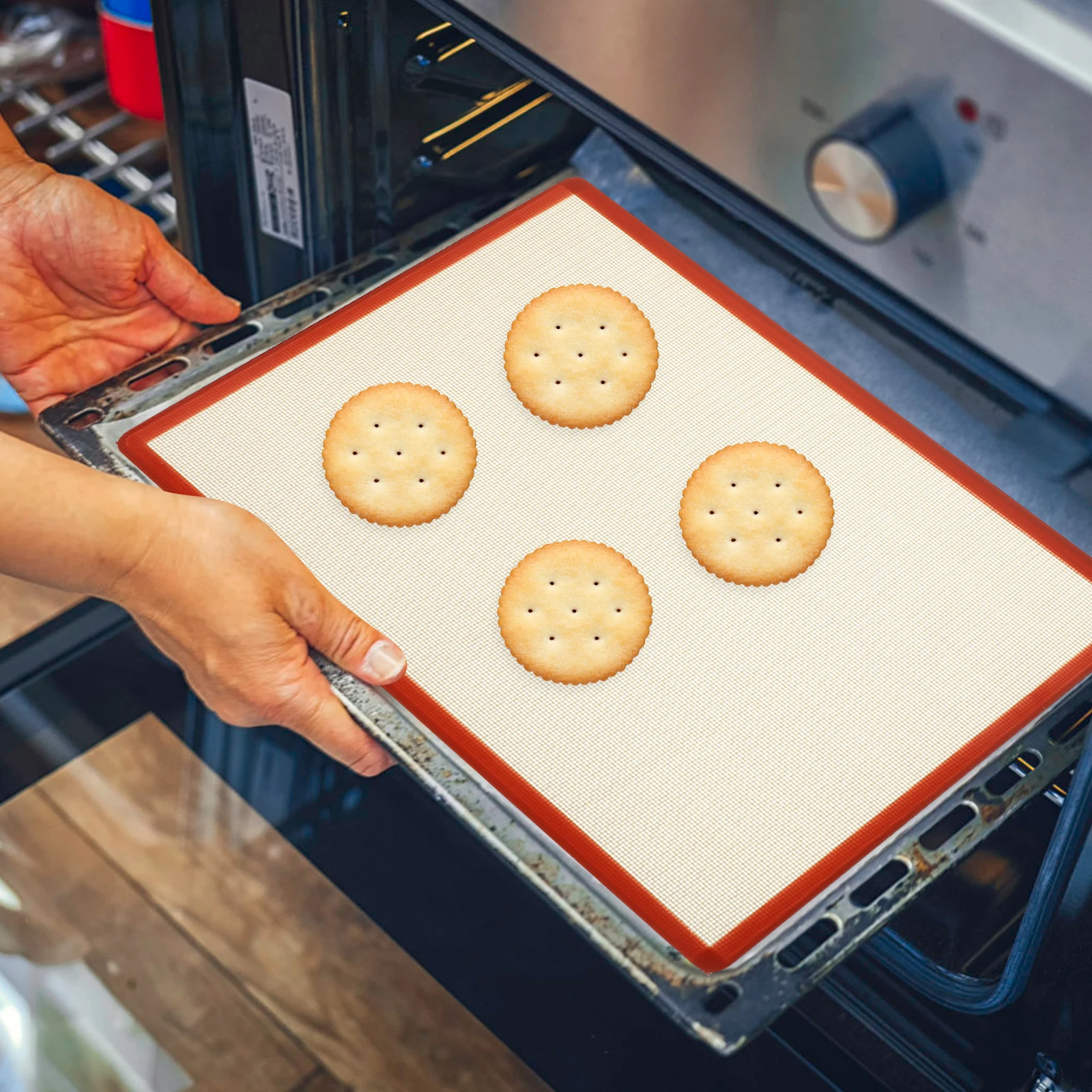 

3 шт., силиконовый термостойкий антипригарный многоразовый коврик для духовки, безопасный для еды, лист для выпечки, макаронный коврик для печенья, силиконовый вкладыш для кухонной выпечки