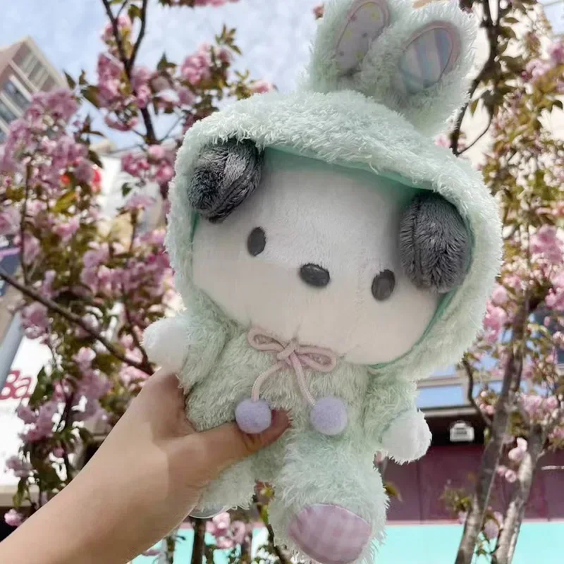 29 см Sanrio Пасхальный кролик Пача собака плюшевая кукла мягкие игрушки милый мультфильм коллекционные куклы украшения детская анимация подарки-сюрпризы