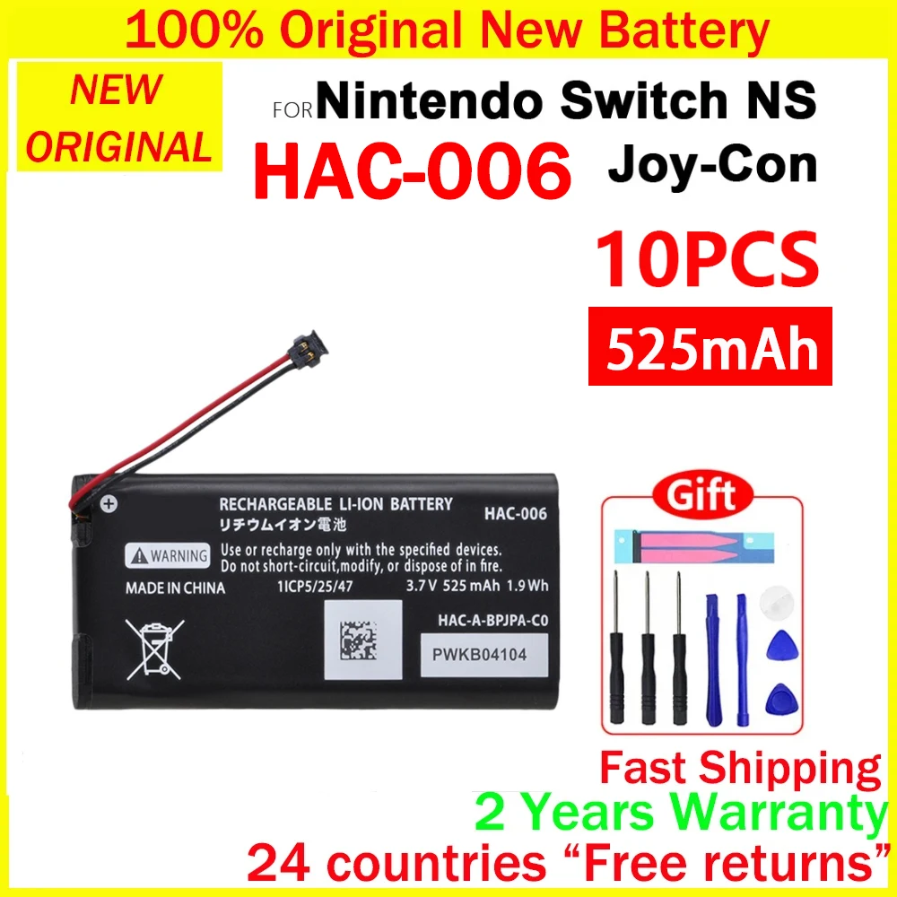 New Genuine HAC-006 HAC006 525mAh Battery For Nintendo Switch NS Joy-Con Controller HAC-015 HAC-016 HAC-A-JCL-C0 HAC-A-JCR-C0