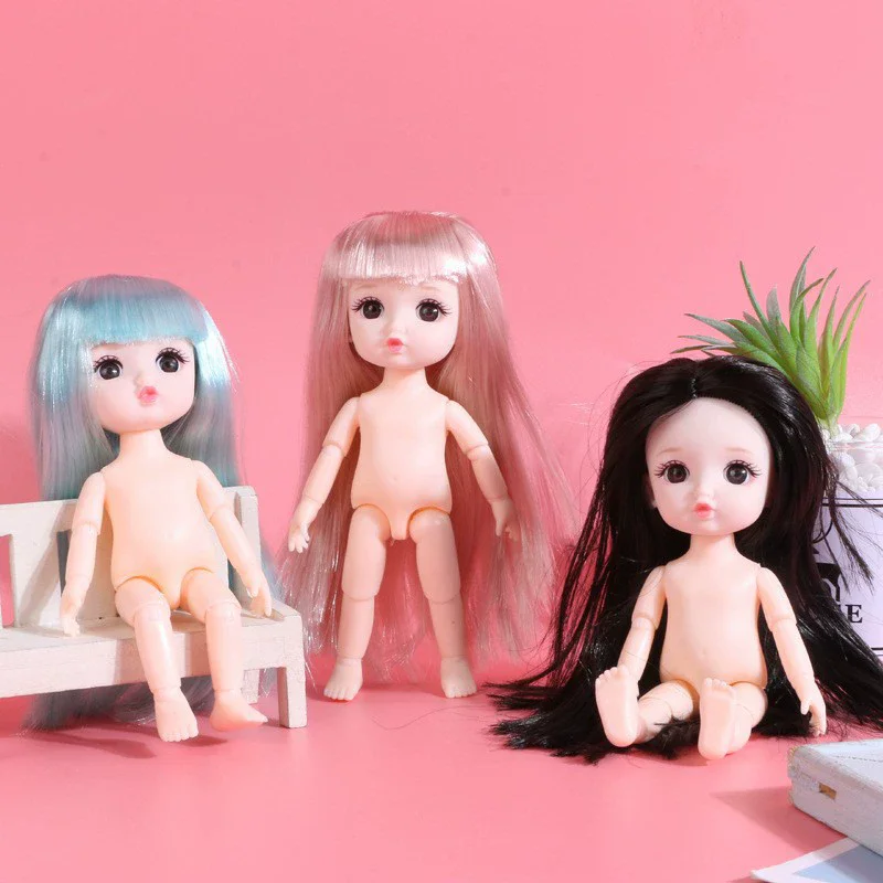 Small Doll Set for Children with 13 Articulated Joints And Multiple Hairstyle Options Cute Matching Body Included