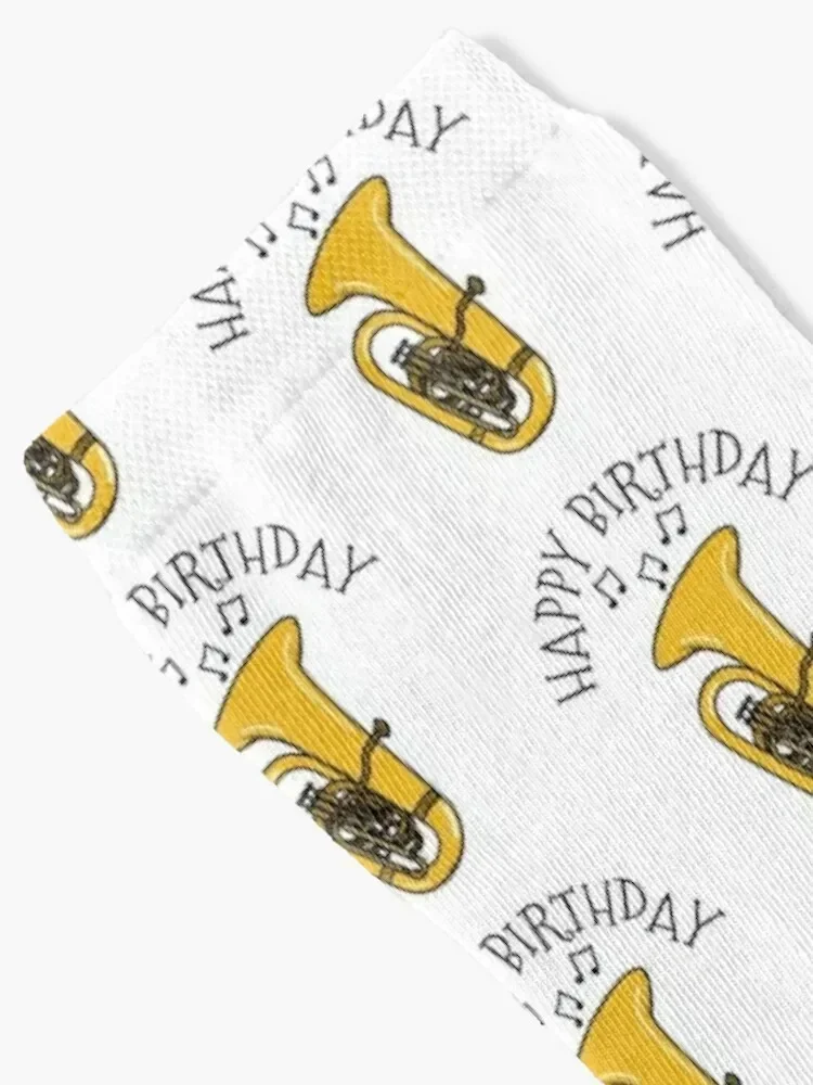 Happy Birthday Tuba Tubaist Brass Musician Socks Hiking boots designer brand professional running Men Socks Women's