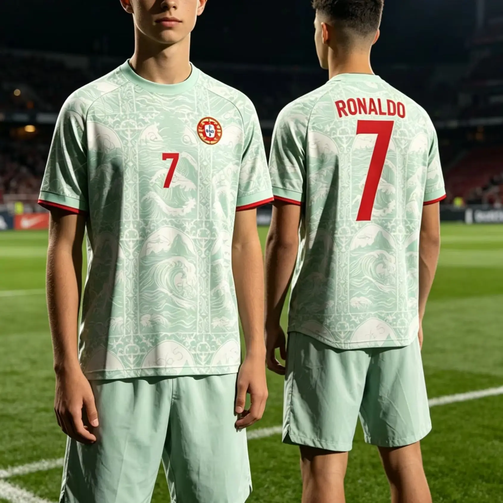 Ronaldo Fußballtrikot, Trainingsoberteile, Herren-T-Shirt, Damen-T-Shirt, Jungen-Oberteil, Kinder- und Eltern-Kind-Set, schnelltrocknend, kurzärmelig, Kinder-T-Shirt.