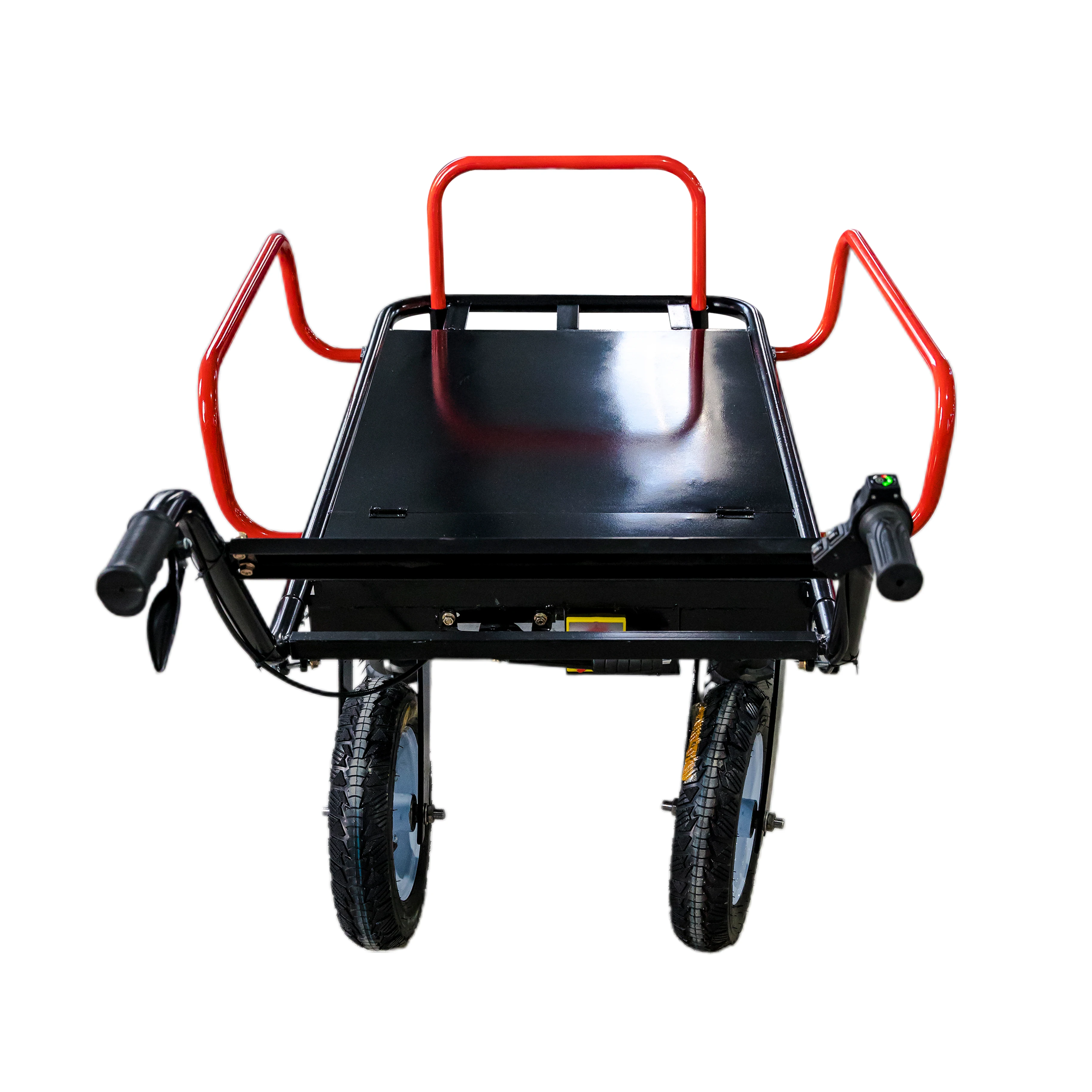 Household Industrial Electric Small Cart Cargo Outdoor Garden Cart Dump Wagon Heavy Duty 4 Wheels Platform Hand Cart Trolley