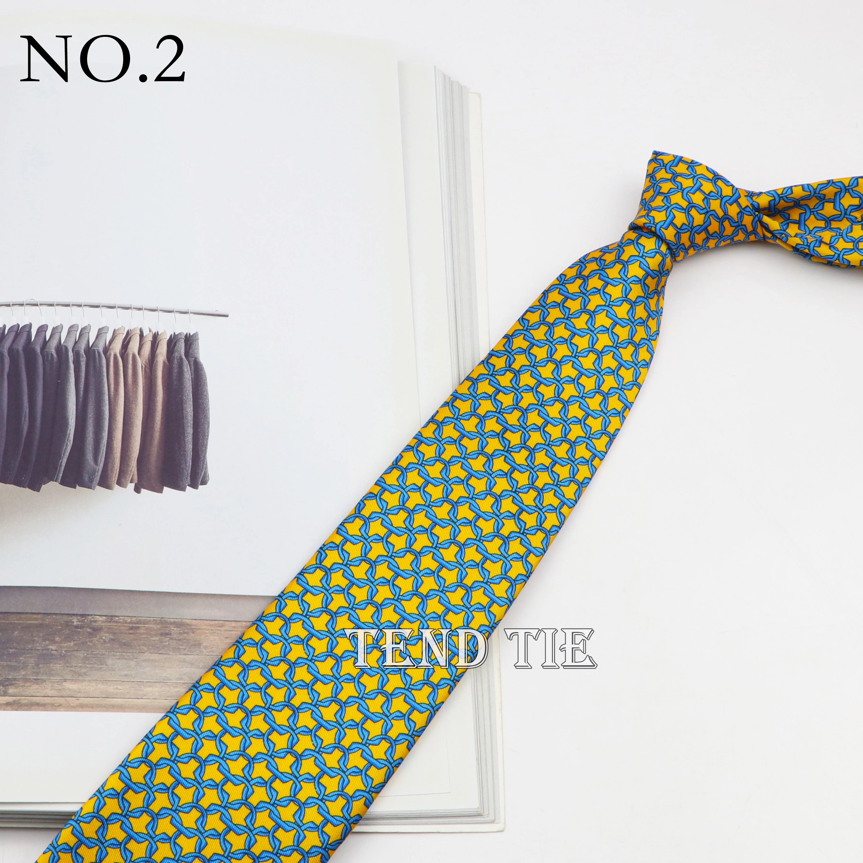 7.5cm Classic Men's Retro Pattern Tie Fashion Wedding Tie Soft And Comfortable 100% Micro Fiber