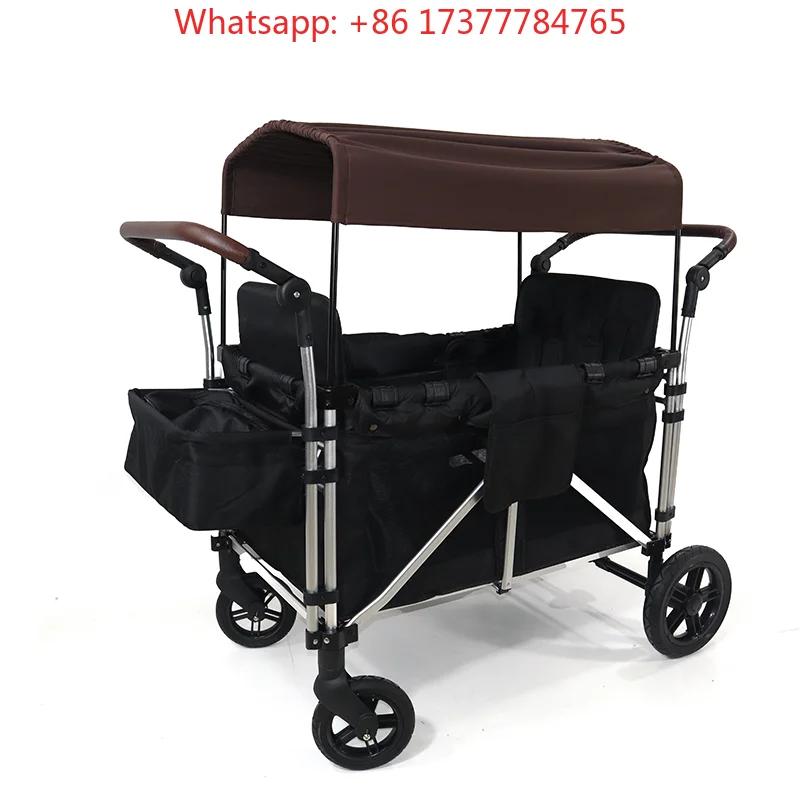 Factory Manufacturer Baby Strollers 4 Seats Multifunction Strollers Walkers & Carriers With Full Cover Uv-Protection Canopy