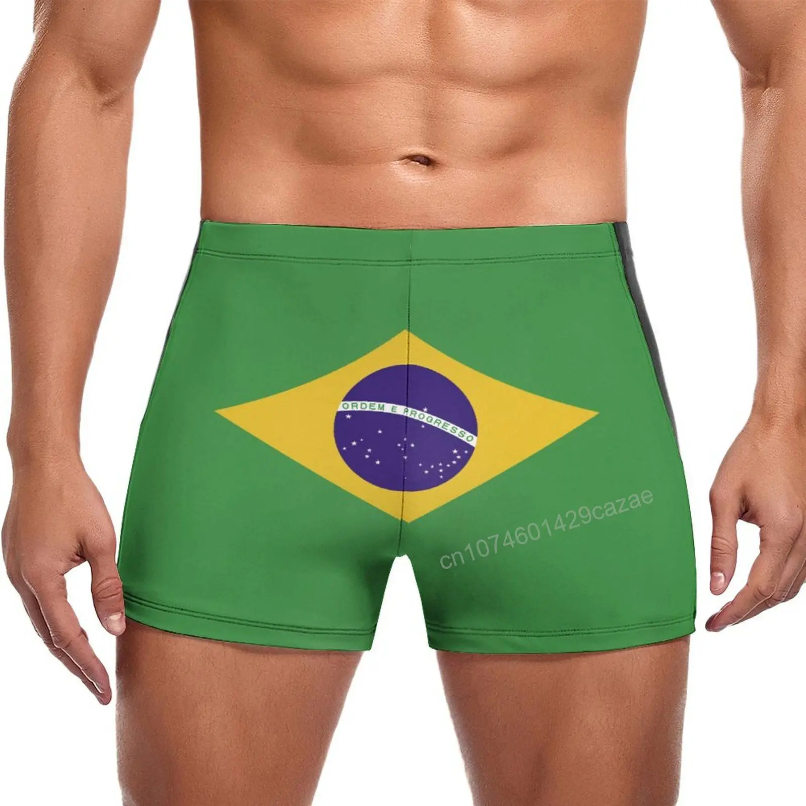 Swimming Trunks Brazil Flag Quick Dry Shorts For Men Swim Beach Short Summer Gift