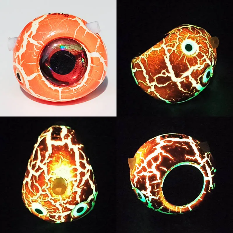 250g/150g/120g/100g/80g/60g/40g Glow Lumious Kabura Pesca Slider Snapper/Sea bream Jig head with skirt jigging lure sea jig boat