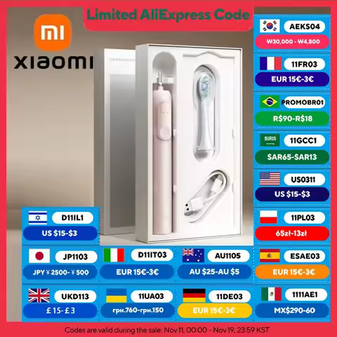 XIAOMI MIJIA Sonic Sweep Electric Toothbrush,Smart Missed-Brush Reminder,Battery life 180 day,3 Mode,Fully Washable Toothbrushes