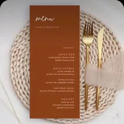 10pcs Paper Menu Card Personalize Wedding and Party Supply Thank you Card Restaurant Food Menu Design Program Plan Card