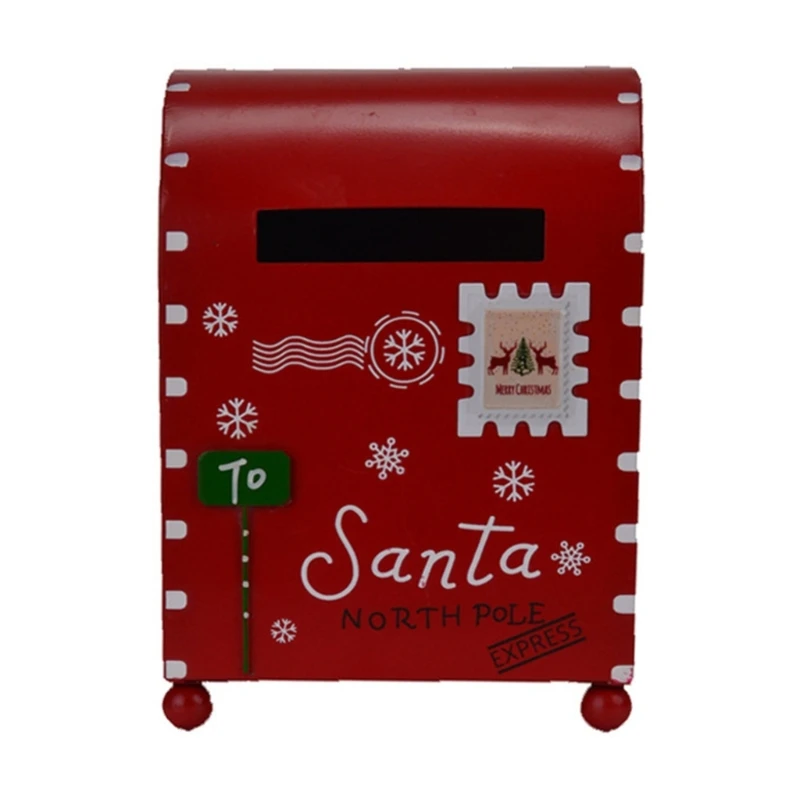 

Mini Christmas Post Box Envelope Box Small Metal Mailbox Postbox Ornament Decor