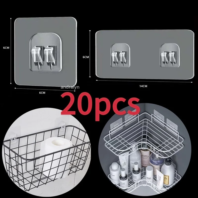 Seamless Adhesive Hooks Transparent Home Acrylic Strong Self Adhesive Hooks Bathroom Kitchen Claw Buckle Hanger Wall 2030