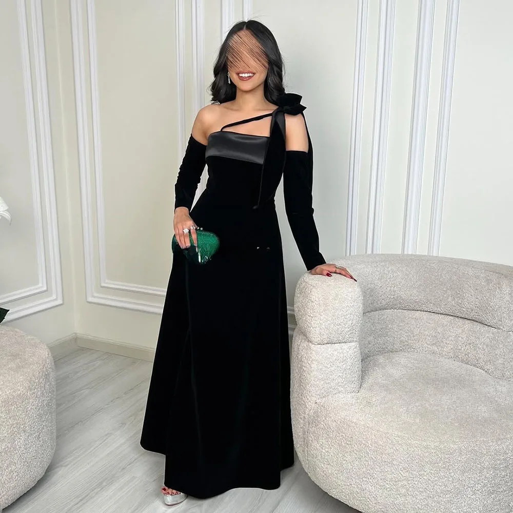 

CUYUN Customized Off-the-shoulder Long Prom Dresses Banquet Wedding Dinner Dress Woman Elegant Party Formal Evening Gown