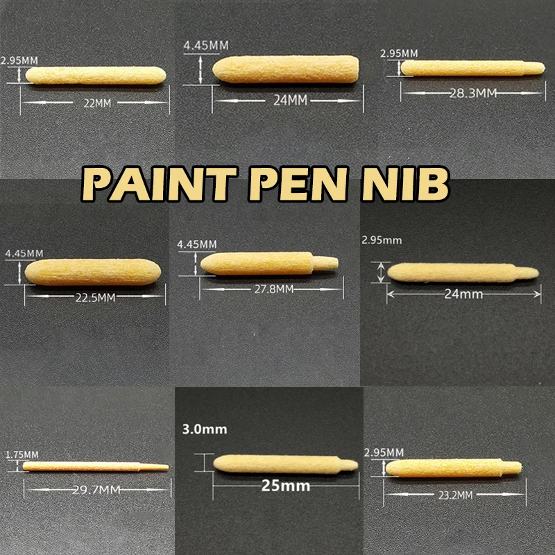 3/10pcs  Replacement Nibs Tips Oblique Square Round Nibs For Repair Marker Acrylic Paint Marker Pen