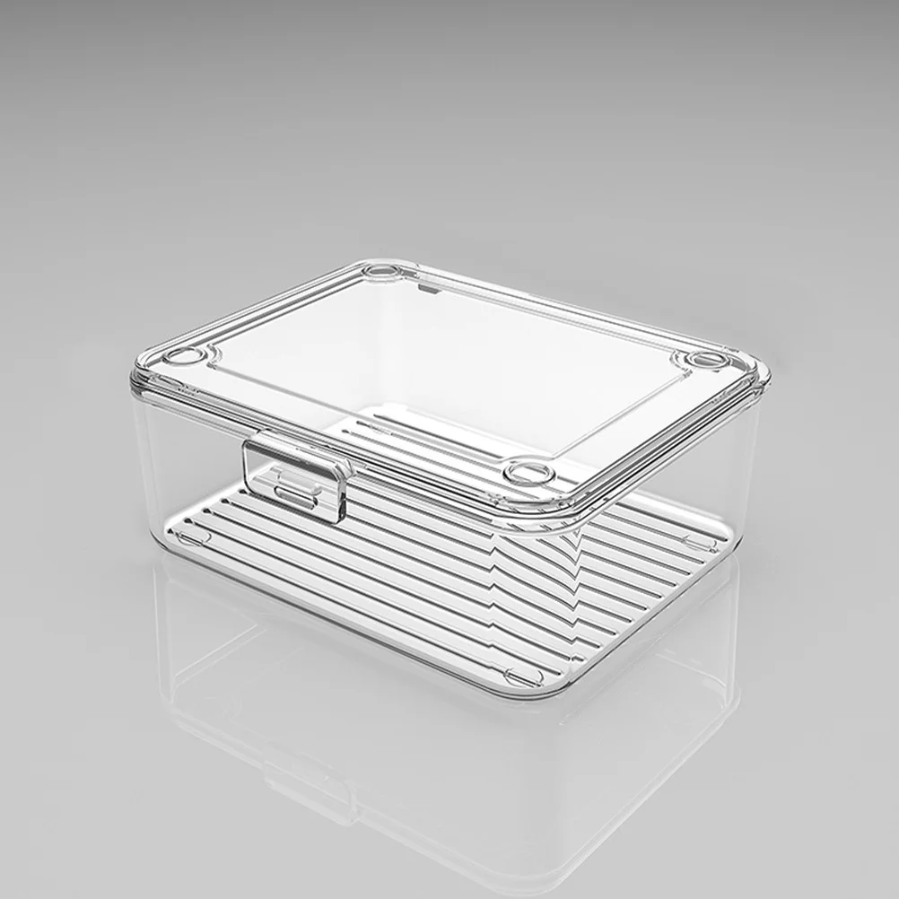 

2Pcs Card Storage Transparent Compact Clear Organizer Small Box for Business Playing Trading Collector Cards Card Case