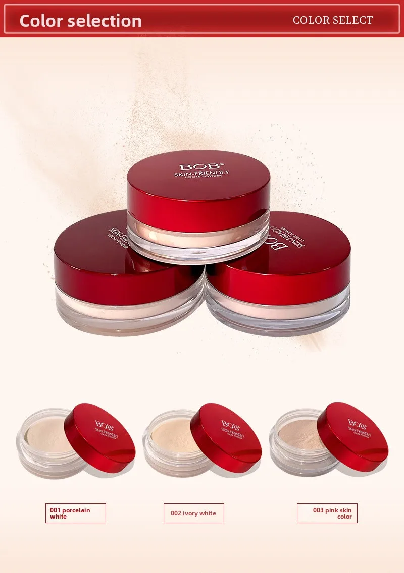 BOB Mineral Skin-Friendly Setting Loose Powder Non-Fading Concealer Oil Control Non-Caking Daily Touch Up Face Powder