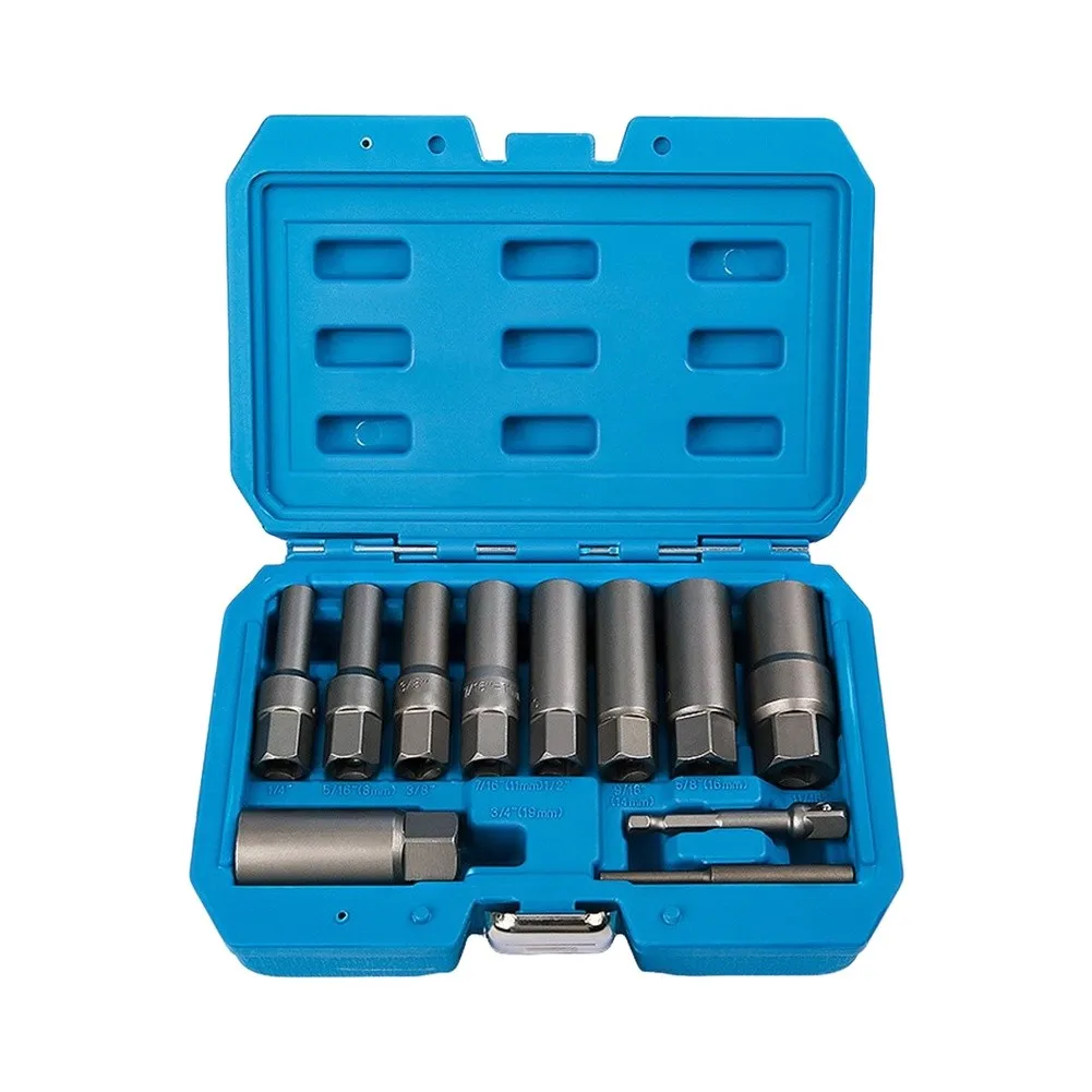 Broken Pipe Extractor Set Socket Wrench Locking Wheel Nut Bolt Bolt Extractor Remover 3/8inch Adapter Socket Screw Extractor