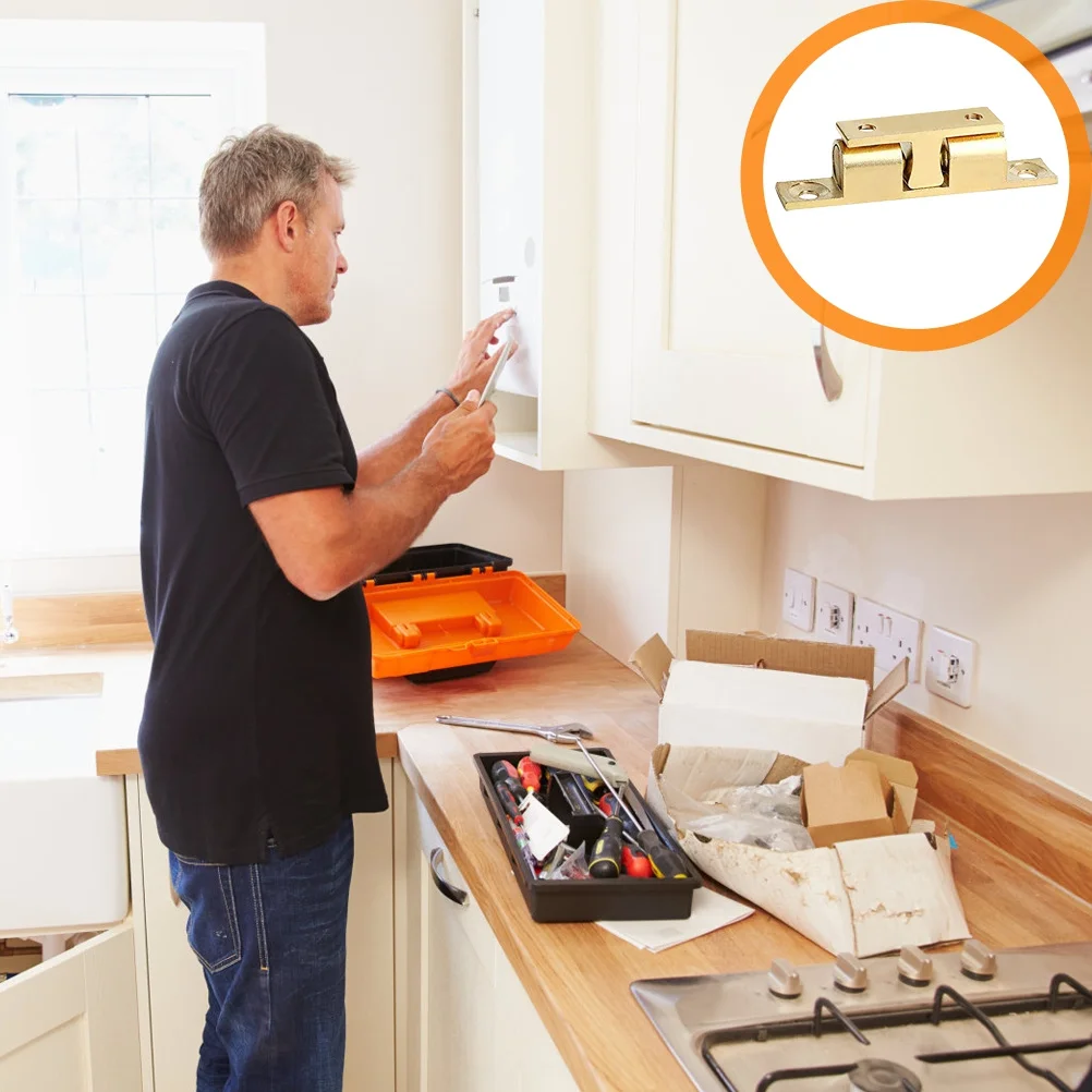 

3Pcs Ball Tension Catch Copper Door Latch Adjustable Spring Strength Easy Installation for Cabinet Closet Cupboard Door