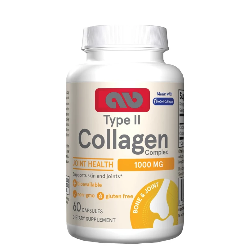 Type II collagen complex 500mg - dietary supplement to support skin and joints - derived from chicken breast cartilage