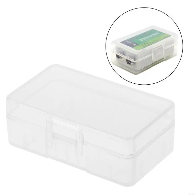 Mini Transparent для ящика для хранения держателя корпуса для батареи 1x 9 В или 2x AA Battery