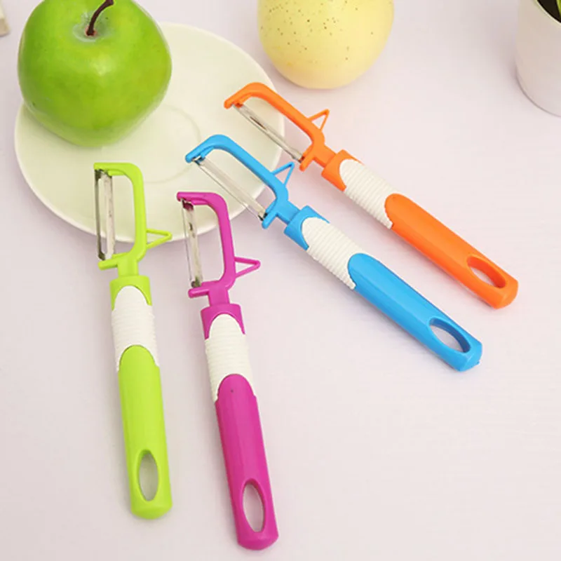 

Creative Large Size Candy Colored Long Strip Peeler Fruit Peeler Kitchen Tool for Cooking And Baking