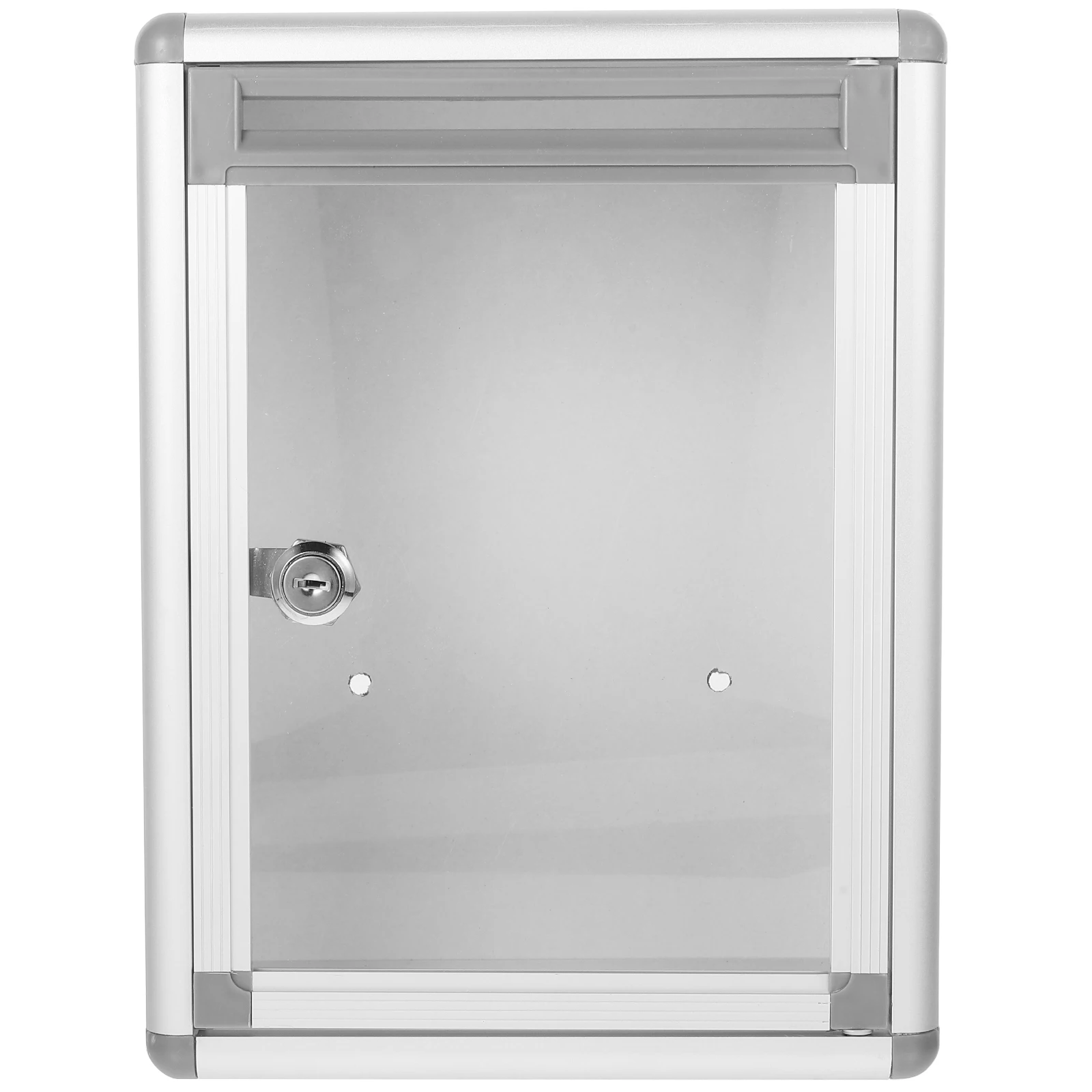 

Wall Mounted Voting Large Capacity Gray Color Lockable Mail Storage Box Suggestion Case for Office School Factory Wall Mail