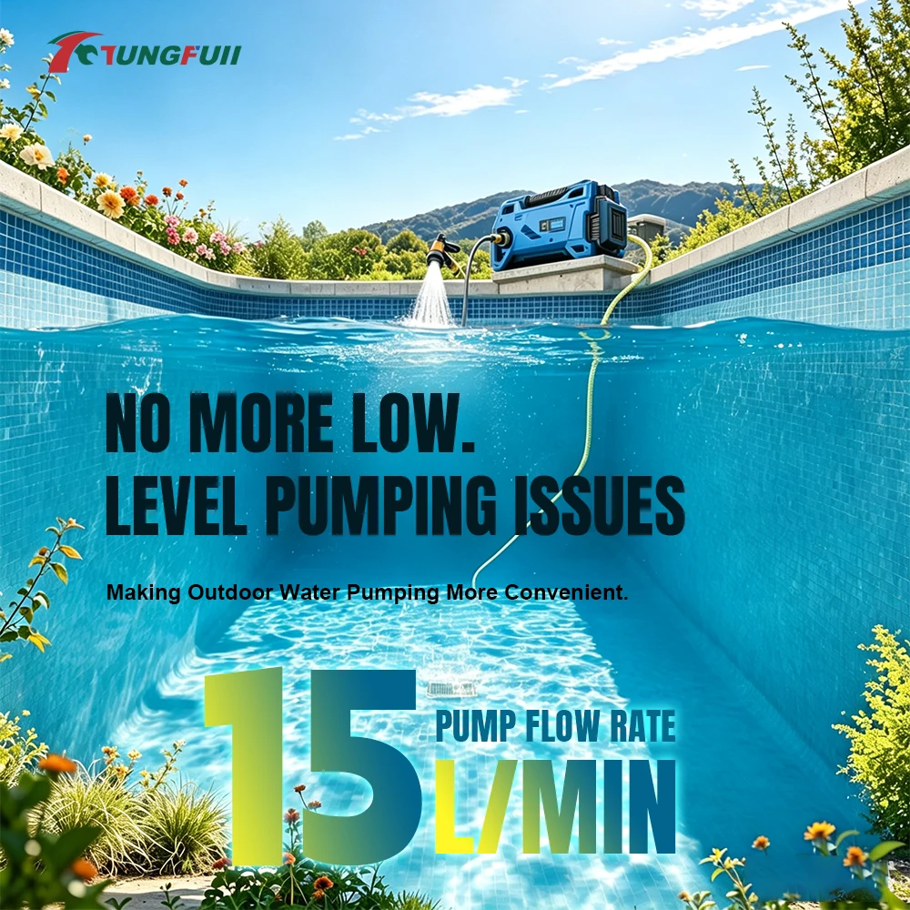 Tungfull  Garden Irrigation Pump Detachable‑Battery‑Driven Self‑Priming Pump for  Boat Displacement and Garden Irrigation Works