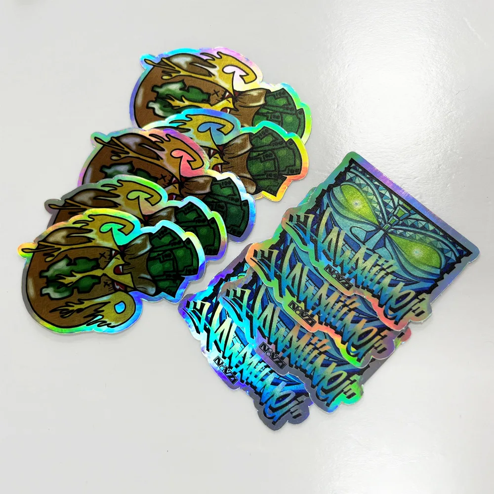 50 قطعة مخصصة يموت قطع الفينيل الثلاثية الأبعاد ملصقات شخصية الطرف انقطاع لامعة الأعمال تسميات ملصق الزفاف التعبئة الديكور