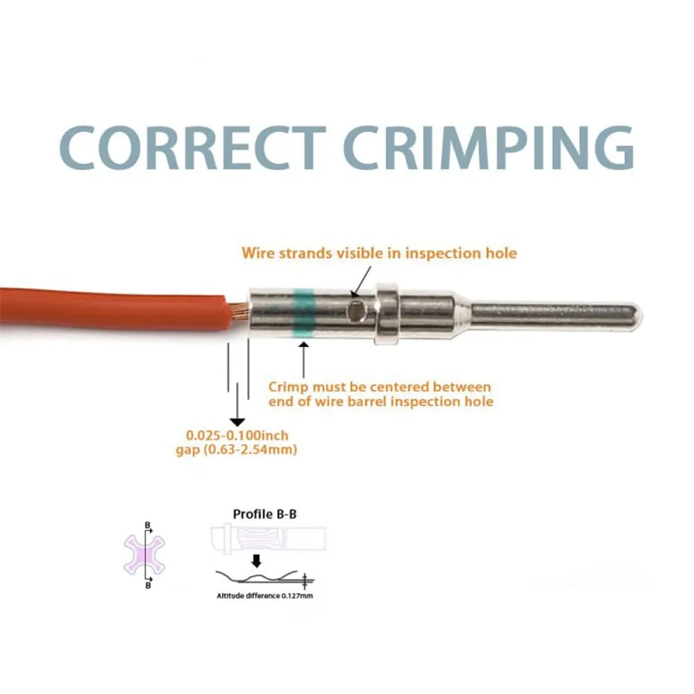 Deutsch Solid Contact Kit Barrel Shaped Contact Male And Female Terminals DT Series Pins Stainless Steel Crimping Connector Pins