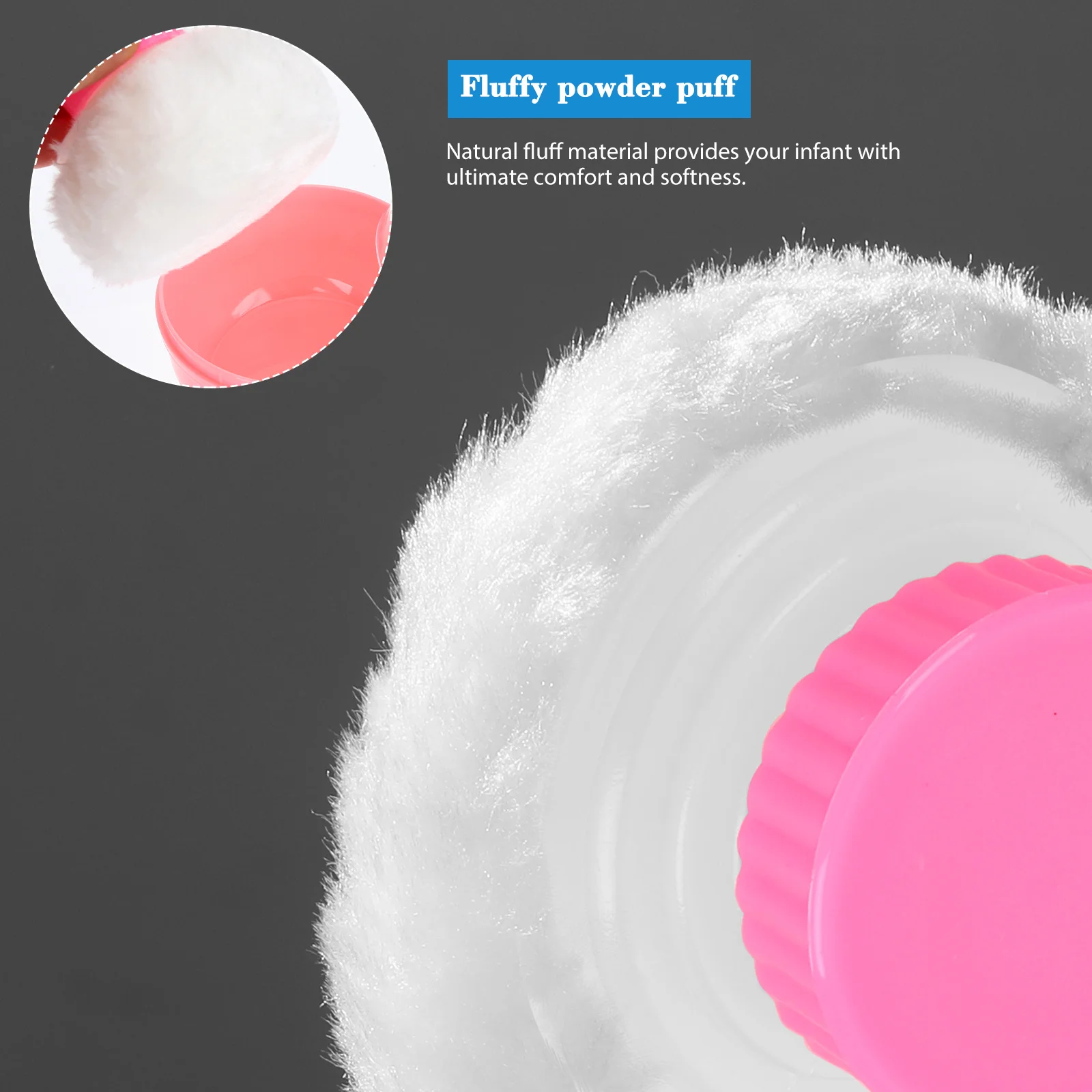 

2pcs Case Refillable Body Container For Talc Loose Dusting Powder Travel Home Use Puff Makeup Applicator Powder Puff